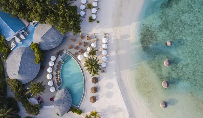 Centara Ras Fushi Resort & Spa-Pool And Beach Birdseye View