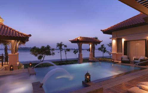 Anantara The Palm Dubai Resort-Two Bedroom Beach Pool Villa Pool At Night_7853