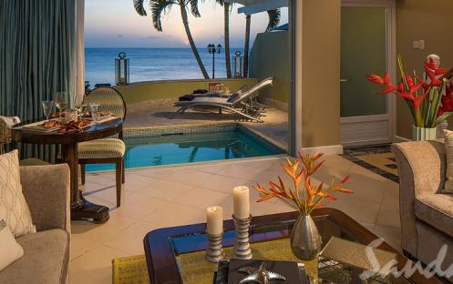 Sunset Bluff Oceanfront Two Story One Bedroom Butler Villa Suite with Private Pool - BP (7)