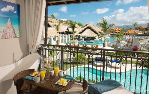 Sandals Grenada Resort & Spa-South Seas Waterfall River Pool Junior Suite with Balcony Tranquility Soaking Tub 1_9326