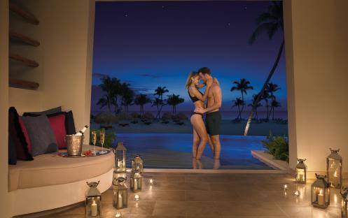 Secrets Cap Cana Resort & Spa-Preferred Club Master Suite Swimout Oceanfront Couple_13895