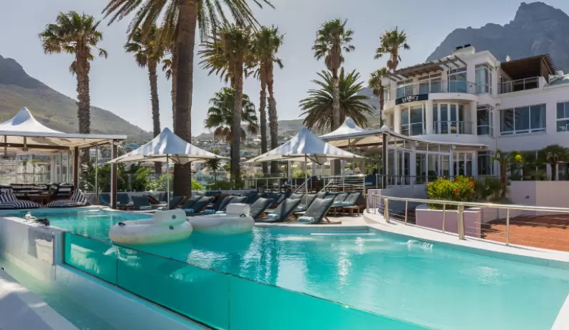 THE BAY HOTEL POOL AERIAL