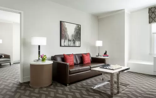 Boston Park Plaza - One Bedroom Suite Living Room