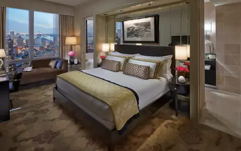 Mandarin-Oriental-New-York-Hudson-River-View-Room-Bedroom Mandarin-Oriental-New-York-Hudson-River-View-Room-Bedroom