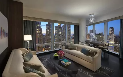 Mandarin-Oriental-New-York-Hudson-river-view-suite-living-space Mandarin-Oriental-New-York-Hudson-river-view-suite-living-space