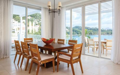 Windjammer Landing - Luxury Two Bedroom Villa Dining view