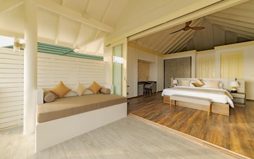 Siyam World - Beach House Bedroom with Relaxing Area
