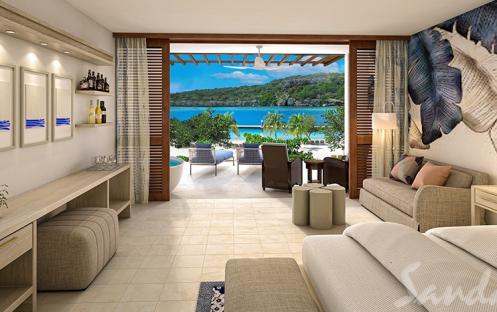 Sunchi Walkout Club Level Beachfront Room With Patio Tranquility Soaking Tub