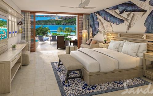 Sunchi Walkout Club Level Beachfront Room With Patio Tranquility Soaking Tub