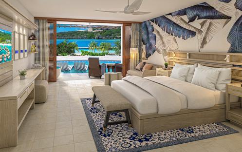 Sandals Royal Curacao - Sunchi Swim-up Club Level Beachfront Junior Suite with Patio Tranquility Soaking Tub