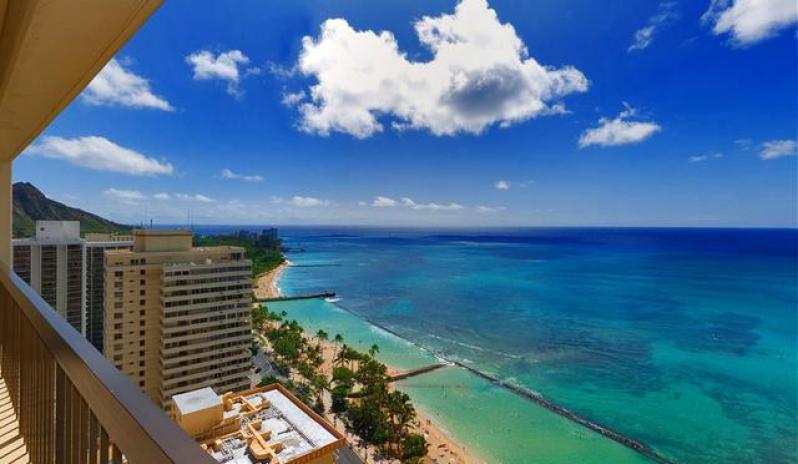 Aston Waikiki Beach Tower - View from the balcony