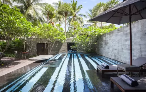 The Slate-One Bedroom Pool Villa-Pool from Lounger Shorter Day time