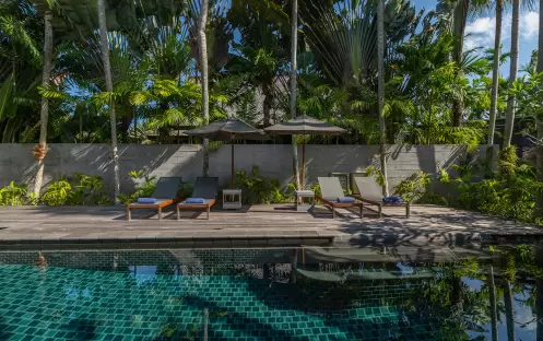 Two Bedroom Family Pool Villa Swimming pool and sun lounger-2