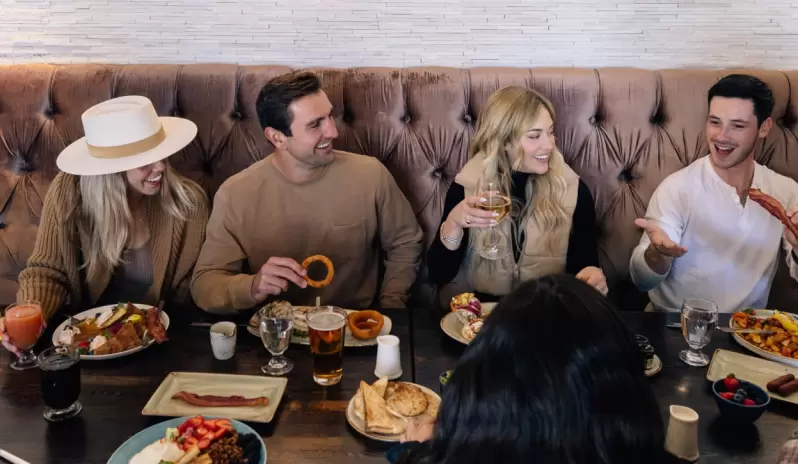 Friends dining together Friends dining together