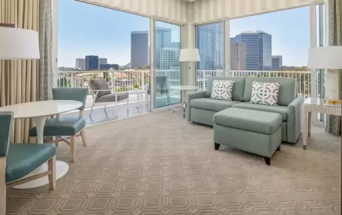 Beverly-HIlton-One-King-Bed-Executive-Suite-with-Terrace-Living-Space Beverly-HIlton-One-King-Bed-Executive-Suite-with-Terrace-Living-Space
