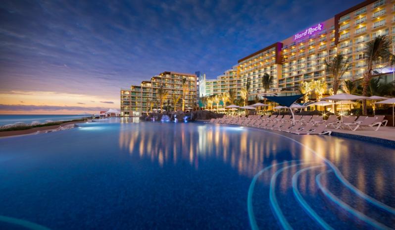 Hard Rock Hotel Cancun -  At Night