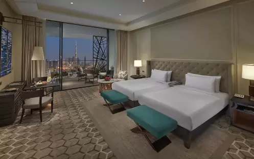 Mandarin Oriental Jumeirah - Panoramic View Family Room Double Beds