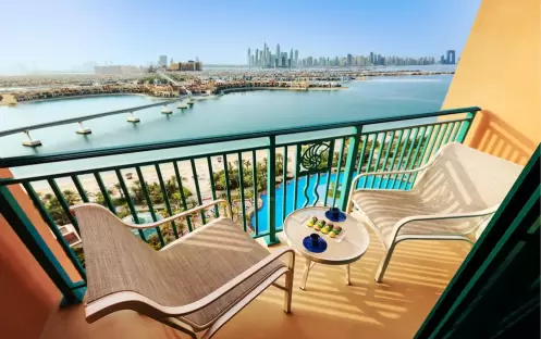 Atlantis The Palm - Two Bedroom Family Club Room View from the Balcony