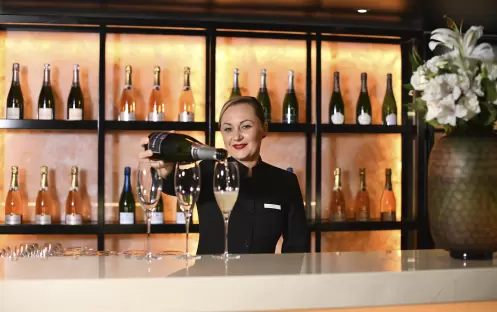 Scenic Eclipse - Lumière Champagne Bar - Katerina Sommelier