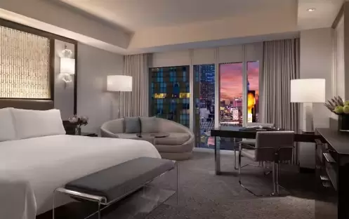 Vegas Strip View Room - One King Bed Vegas Strip View Room - One King Bed
