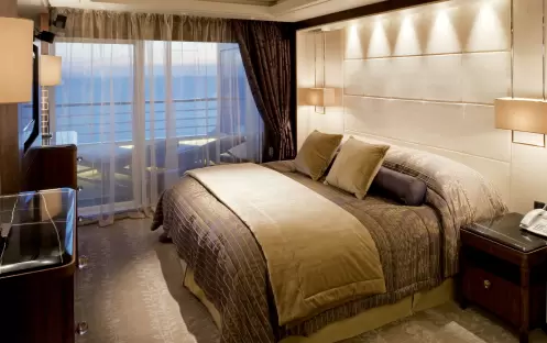 Crystal Cruises SYMPHONY Classic Crystal Penthouse Suite Bedroom