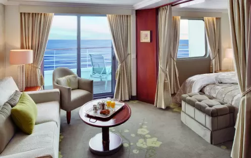 Crystal Cruises SYMPHONY Classic Sapphire Veranda Suite Living Room