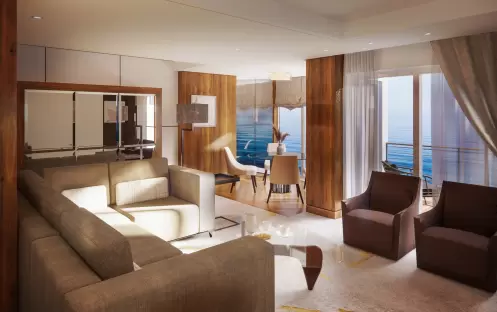 Crystal Cruises SYMPHONY Crystal Penthouse Suite Living Area