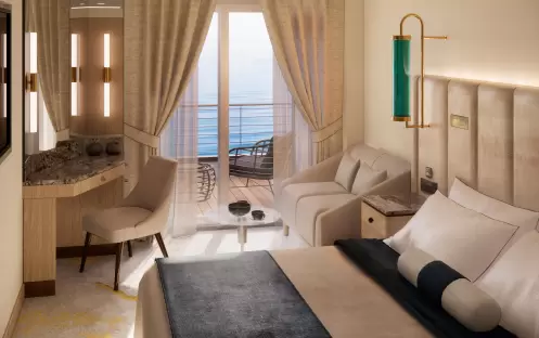 Crystal Cruises SYMPHONY Double Guest Room Veranda