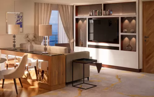 Crystal Cruises SYMPHONY Jr. Crystal Penthouse Suite Living Areas