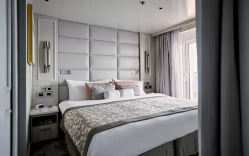 Crystal Cruises SYMPHONY Sapphire Veranda Suite Bedroom Refurb 2017