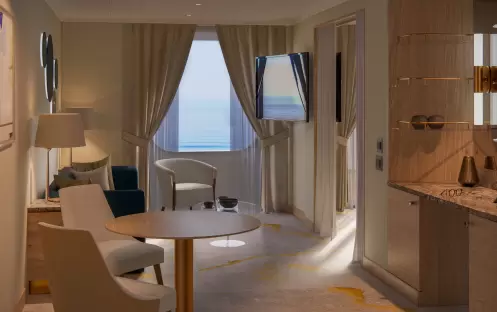 Crystal Cruises SYMPHONY Sapphire Veranda Suite Living Area