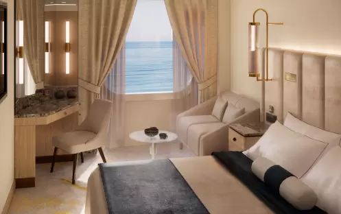 Crystal Cruises SYMPHONY Single Guest Room Ocean View