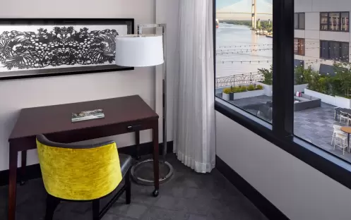 1 King Bed with Terrace View and Balcony