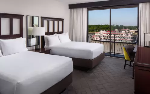 2 Double Beds with Balcony