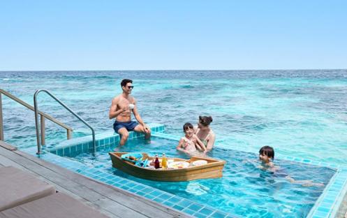 Centara Grand Island Maldives - Club Sunset Overwater Pool Villa Family Time