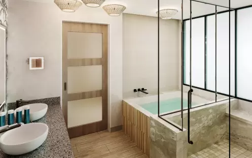 Bamboo Palm Room With Balcony Tranquility Soaking Tub