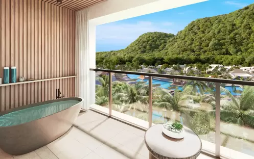 Bamboo Palm Room With Balcony Tranquility Soaking Tub