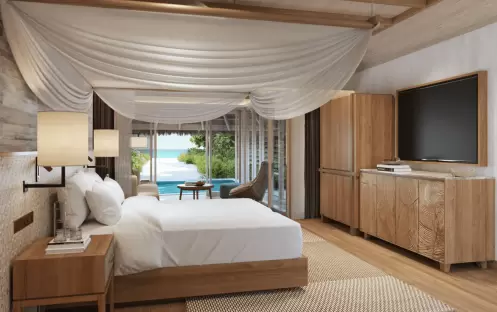 Deluxe Beach Villa with Pool, Bedroom