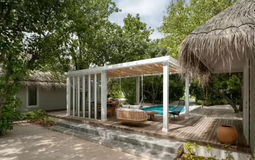 Three Bedroom Beach Villa Suite With Pool, Seating