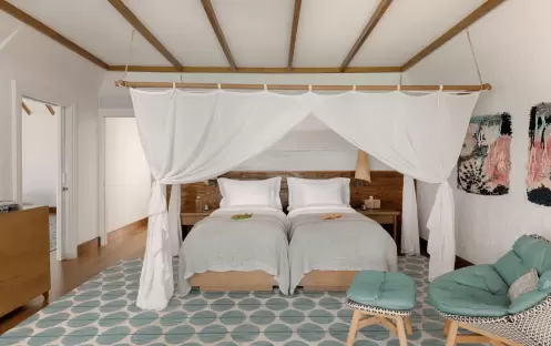 Two Bedroom Water Villa with Pool, Twin Beds