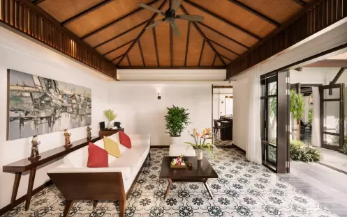 Ocean Front Pool Villa, Living area