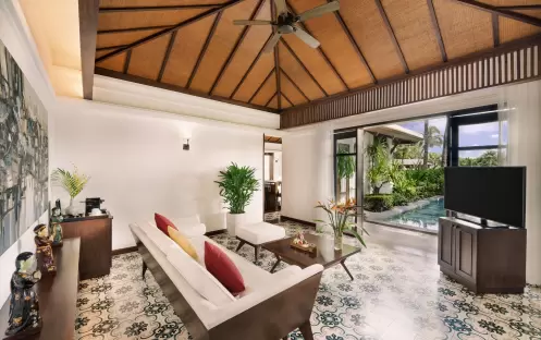 Ocean Front Pool Villa, Living area
