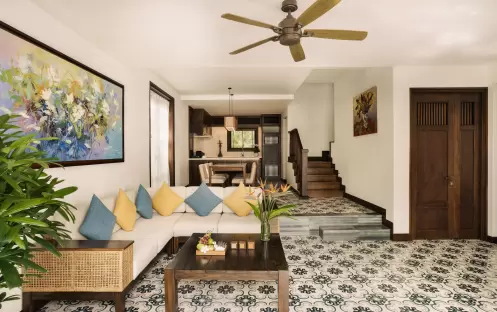Two Bedroom Hill Top Pool Villa, Living