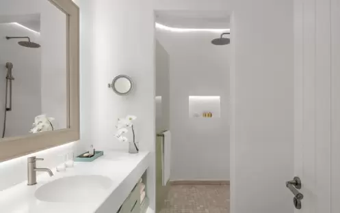 Fira Sea View Room Double, Bathroom