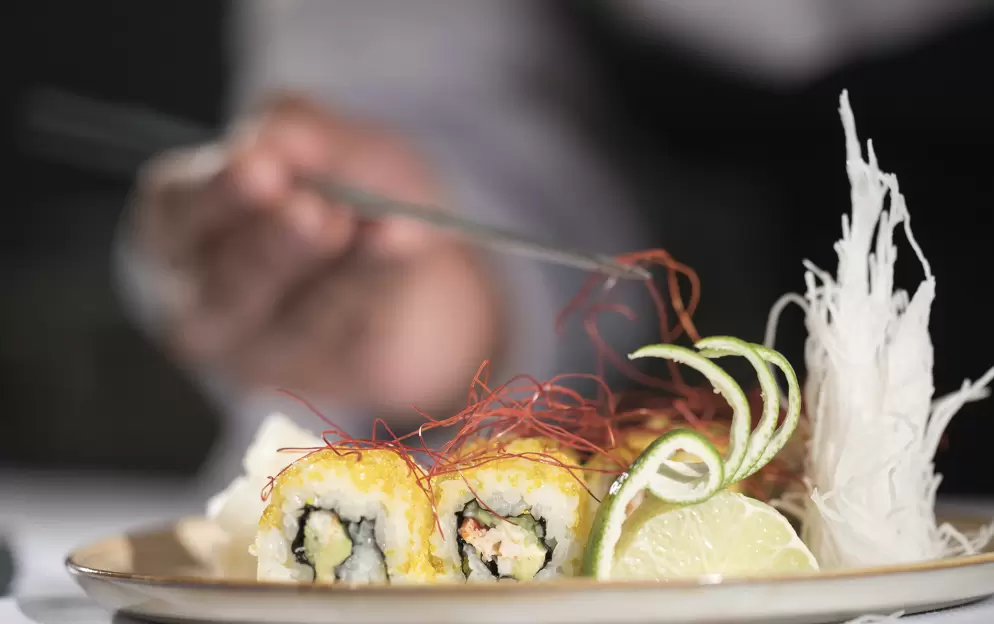 Scenic Eclipse - Sushi @ Koko's - Crab and yuzu tobico uramaki 13.jpg
