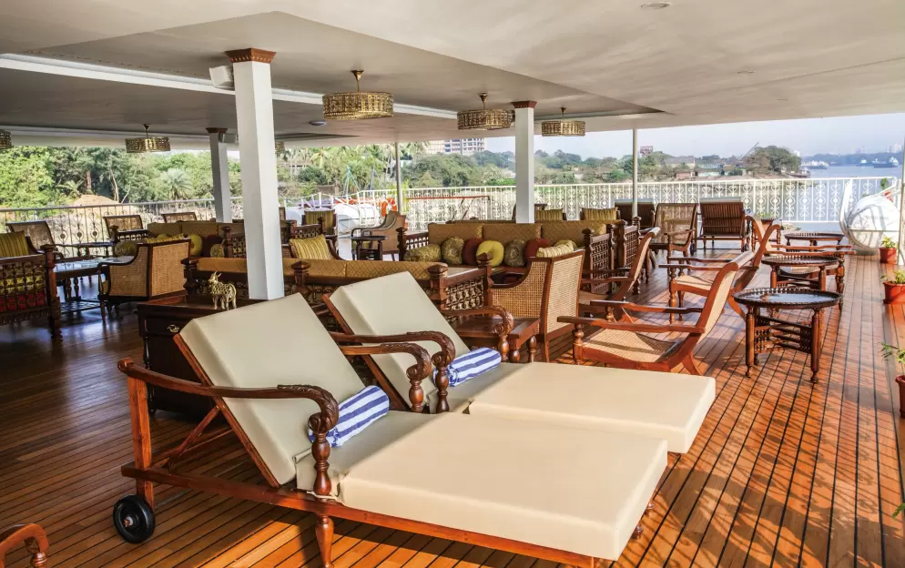 UNIWORLD Boutique River Cruises, Ganges Voyager II, Observation Deck.jpg