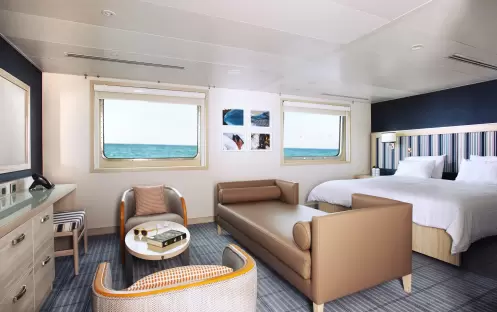 HX Hurtigruten Expeditions, Santa Cruz II, Darwin Suite, Credit - Metropolitan Touring HX Hurtigruten Expeditions, Santa Cruz II, Darwin Suite, Credit - Metropolitan Touring