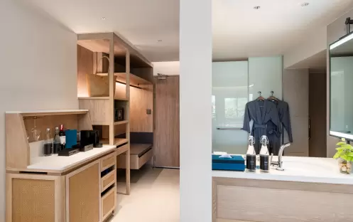 SAii Laguna Phuket Lagoon View Bathroom and Pantry