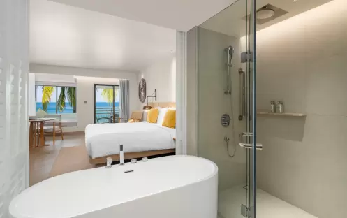 SAii Laguna Phuket Club Ocean Front King Bed Bathroom View