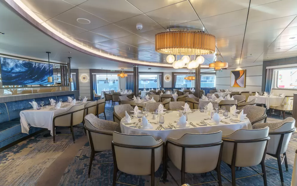 Quark Expeditions, Ocean Explorer Main Dining Room 1 ©Quark Expeditions.jpg